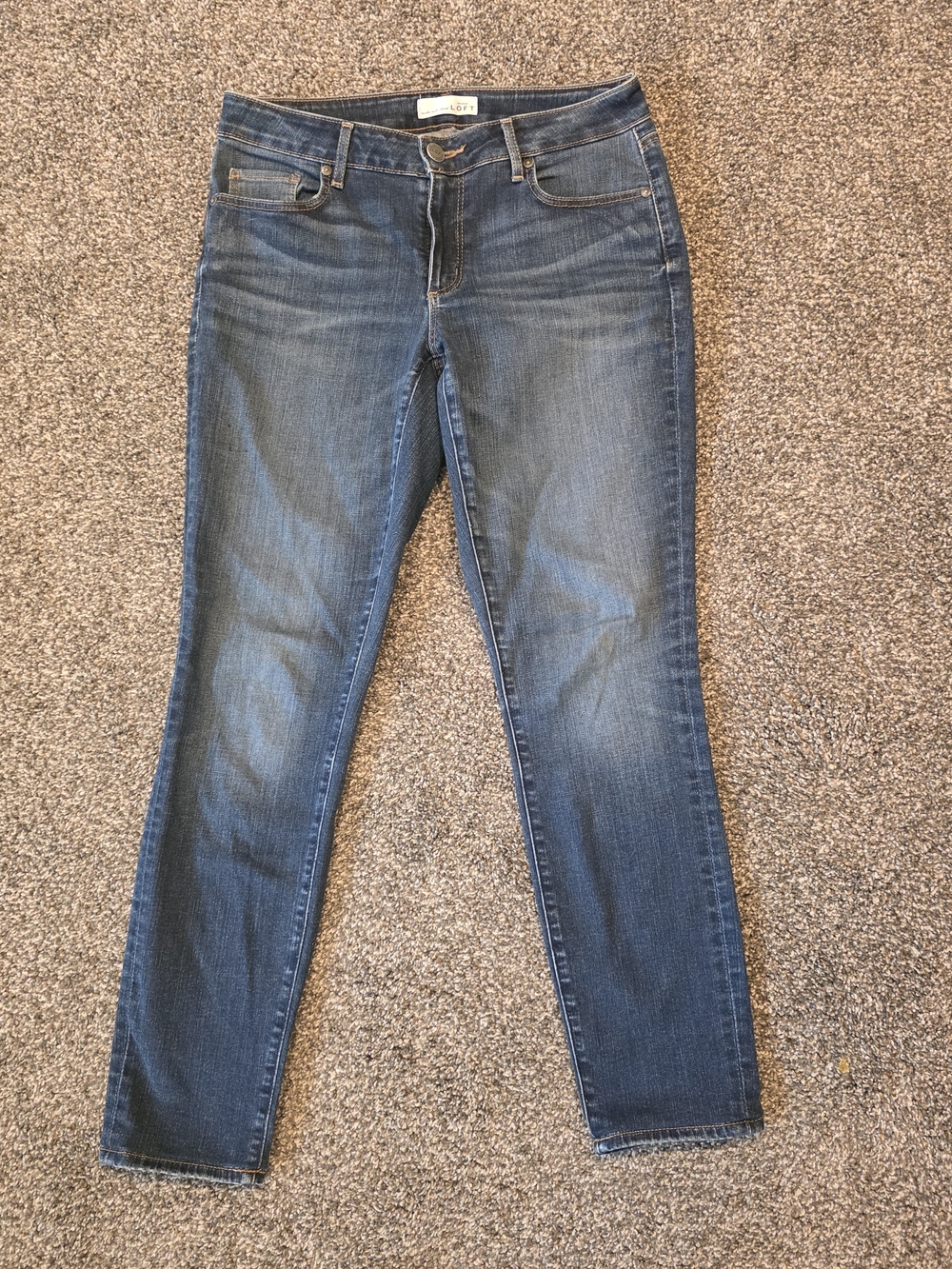 LOFT Women's Slim Skinny Jeans in Medium Dark Blue